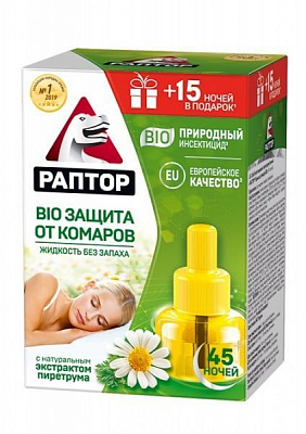Рідина РАПТОР BIO з екстрактом ромашки 45 ночей
